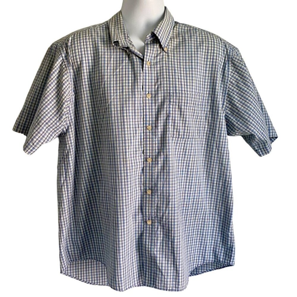 Van Heusen Men's Large Short Sleeve Button-Down Shirt